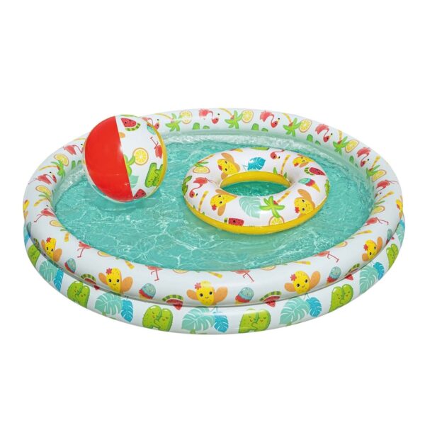 3in1 vaikų baseinas 122 x 20 cm + RATAS + KAMUOLYS Bestway 51124